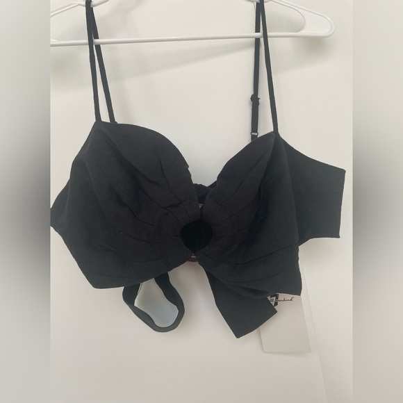 NWT 7 For All Mankind Linen Bra Top White Crop Tank Summer Minimalist - Picture 4 of 4